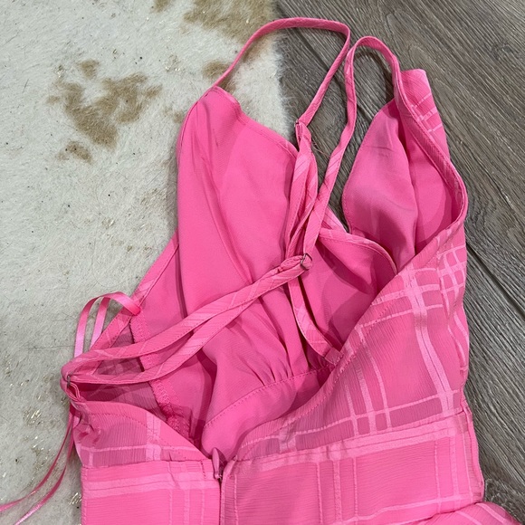 Pink Lily delightfully in love hot pink romper - Picture 5 of 6